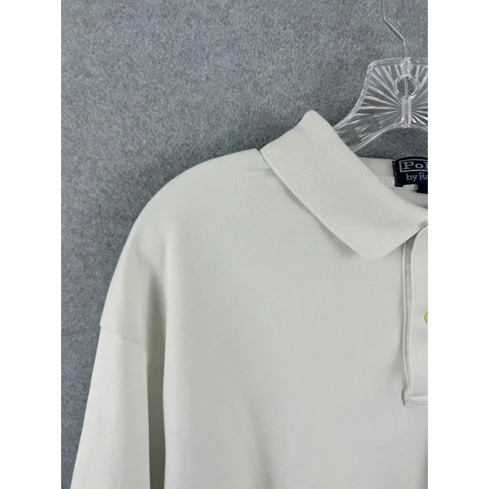 Polo Ralph Lauren Polo Shirt Men's 2XB Big & Tall White Short Sleeve Preppy Golf